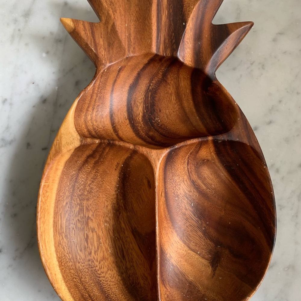 Pineapple Shaped Monkeypod, Small Planter and Ring Holder